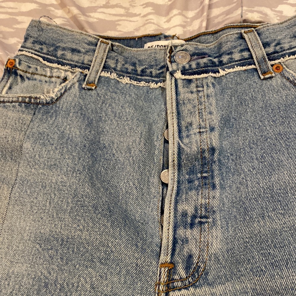 Redone Levis Reconstructed Patchwork Straight Leg… - image 3